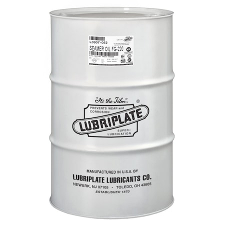 Lubriplate Seamer Oil Fg-220, Drum, H-1/Food Grade Fluid, Iso-220 For Can Seamer/Closers L0907-062